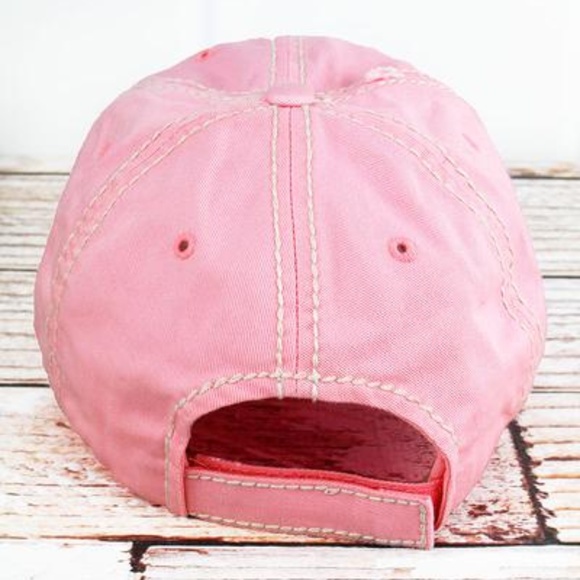 NWT Distressed Pink "Bride Squad" Cap - Picture 3 of 3
